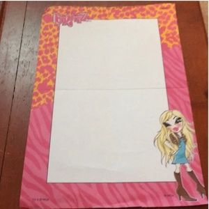 Authentic BRATZ fashion stationary paper - pink cheetah print design